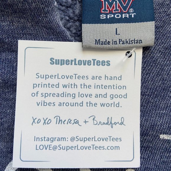 CLOSE OUT SALE! SuperLoveTees Love Each Other Fleece Hoodie With Stripes - Picture 8 of 13